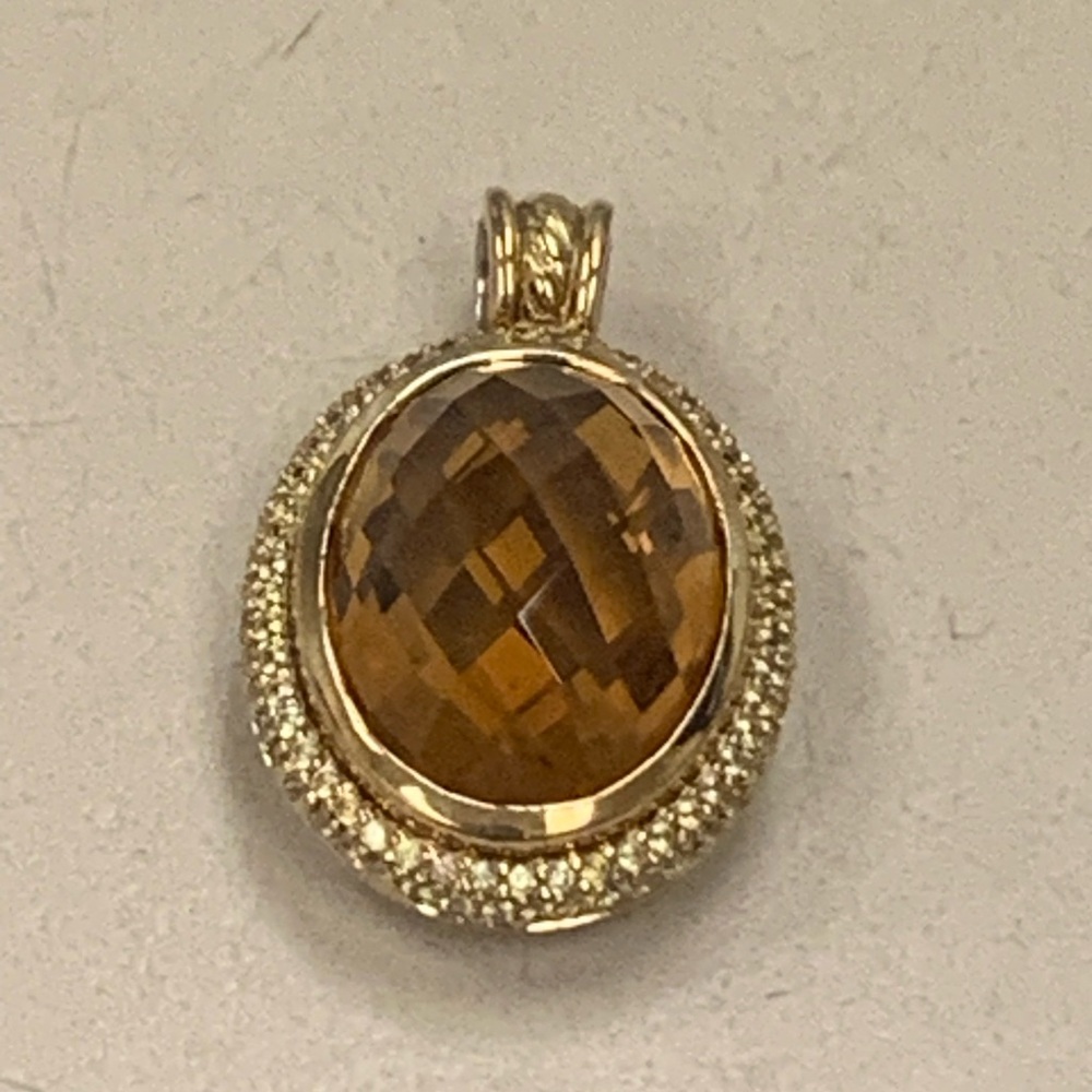 david yurman oval pendent two tone